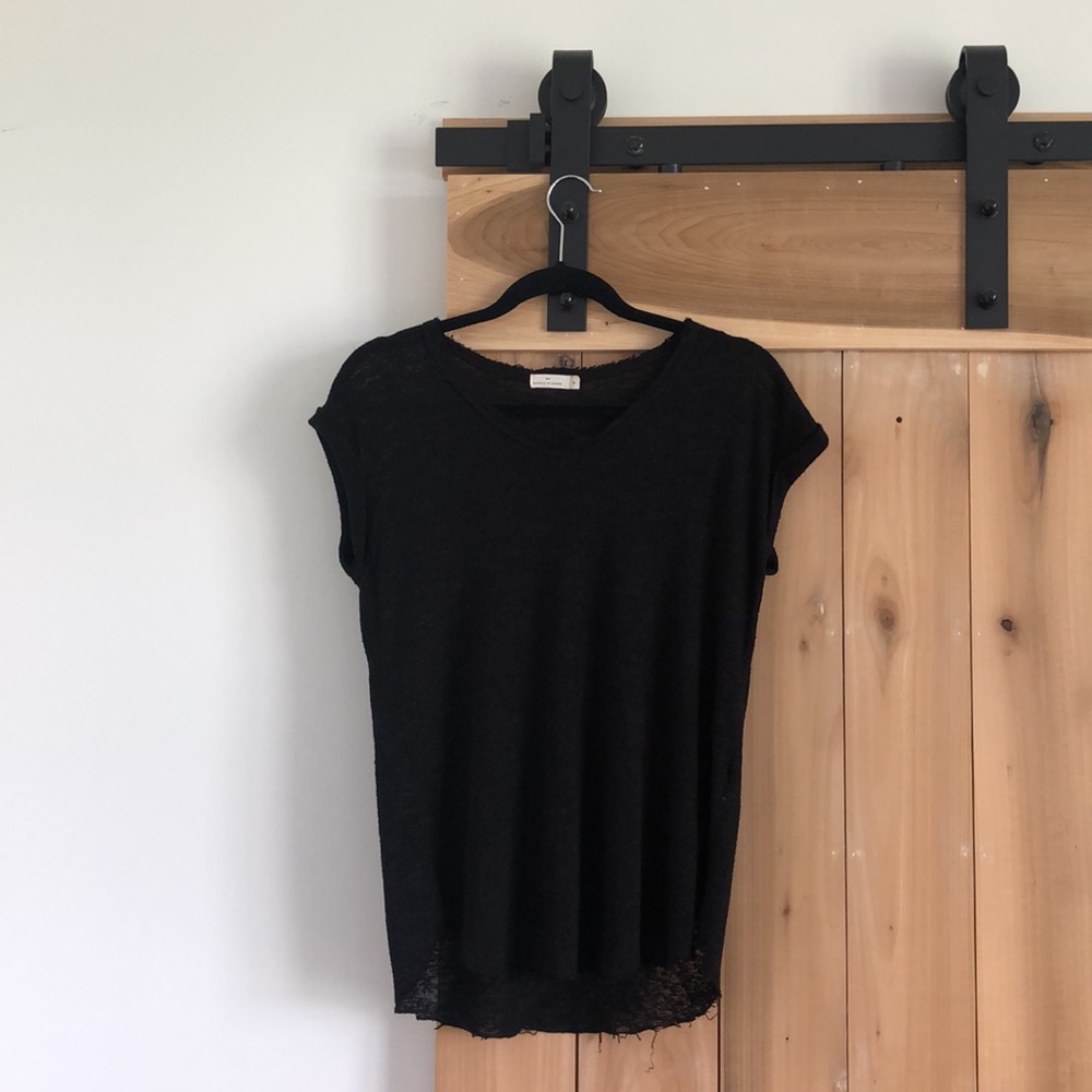 🌱 2/$25 🌱 Michelle by Comune Black Knit Scoop Neck Tee